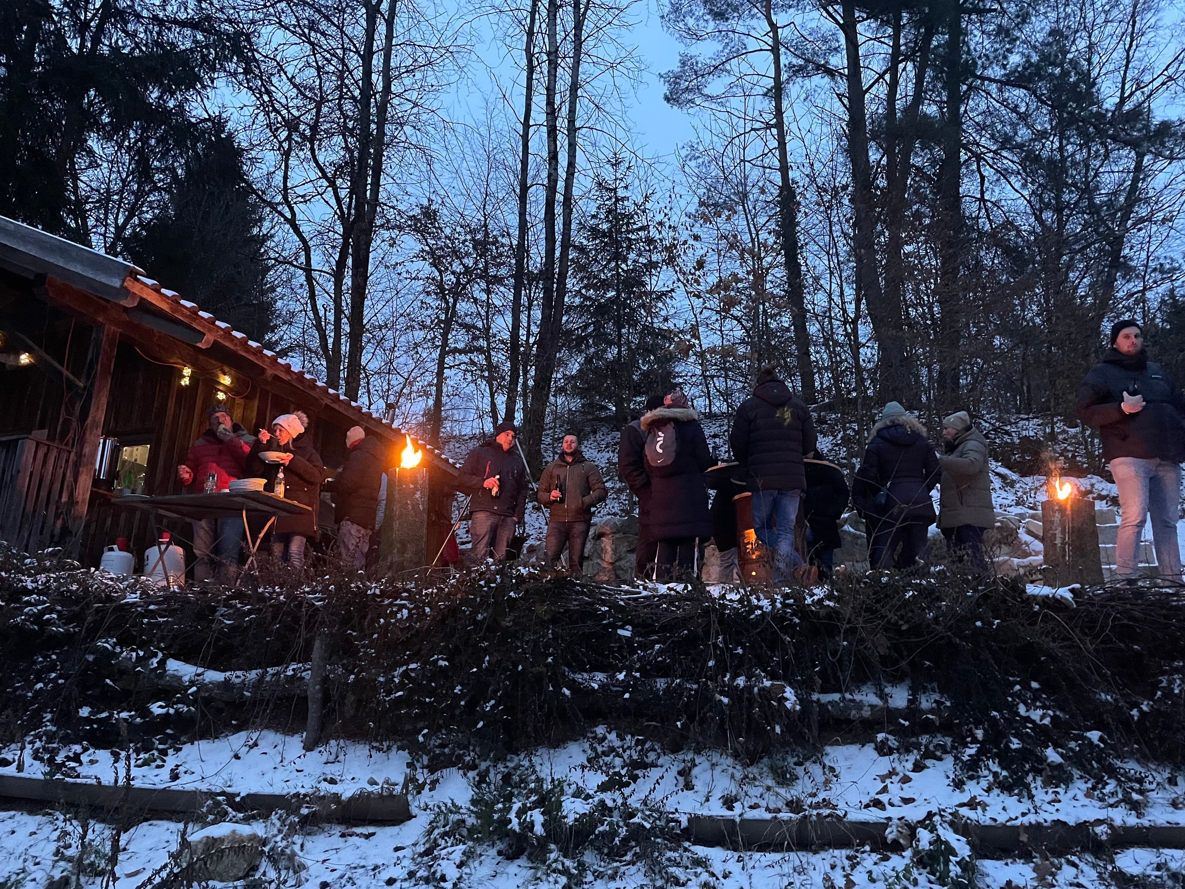Verein bei der Weihnachtsfeier